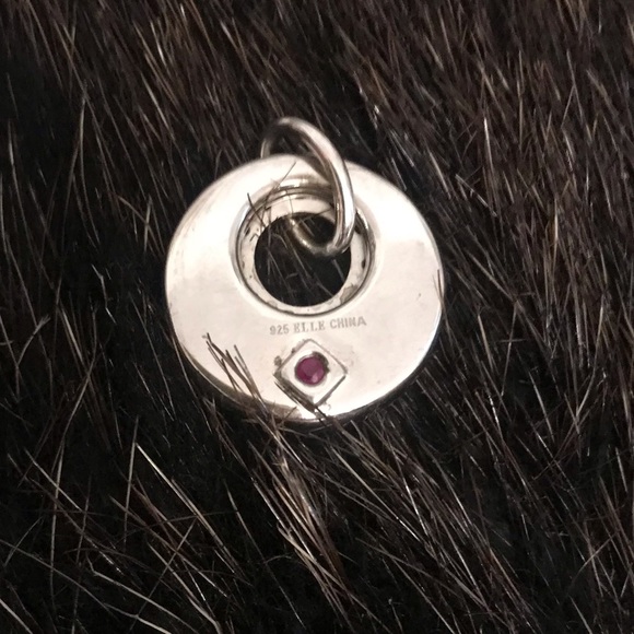 ELLE 925 Silver Pendant • diameter: 1” - Picture 3 of 9